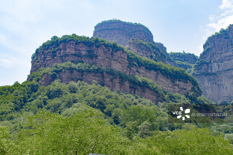 北雄风光百里画廊人间仙境仙霞谷的太行峡谷图片素材