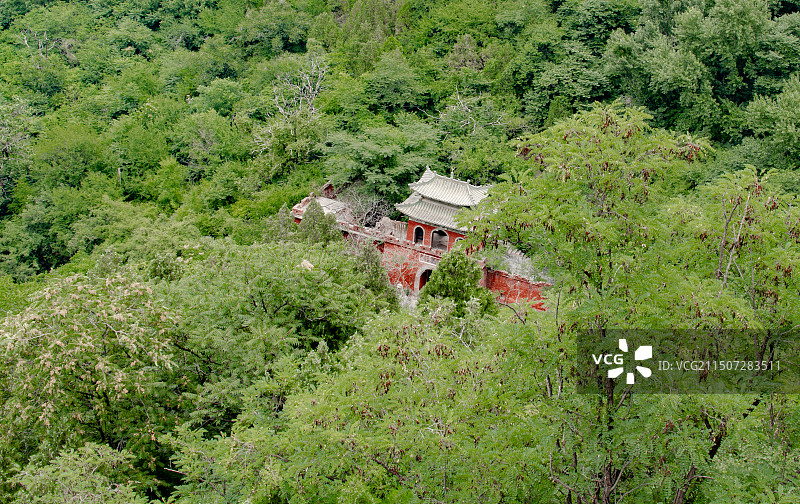 太行深谷寺庙图片素材