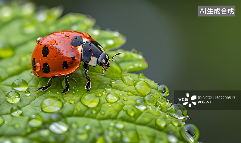 【AI数字艺术】昆虫,自然,树叶,微观,户外图片素材