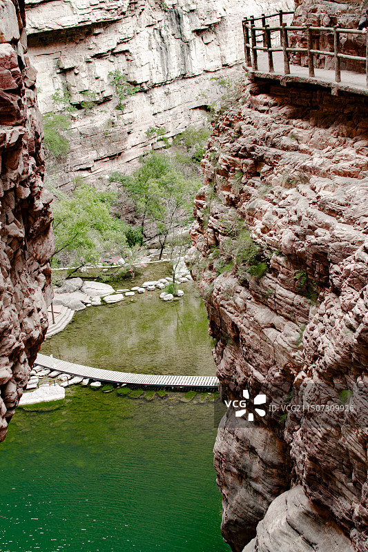百里画廊人间仙境太行峡谷桃花谷自然风光图片素材