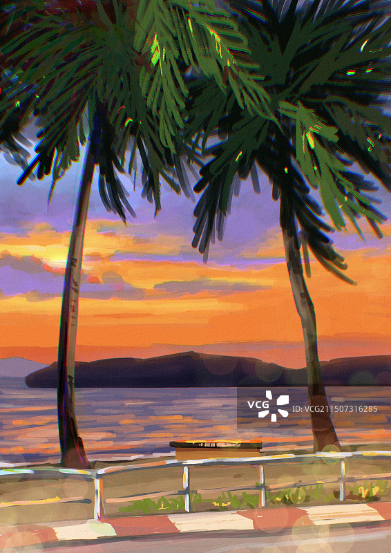 夏日海边图片素材