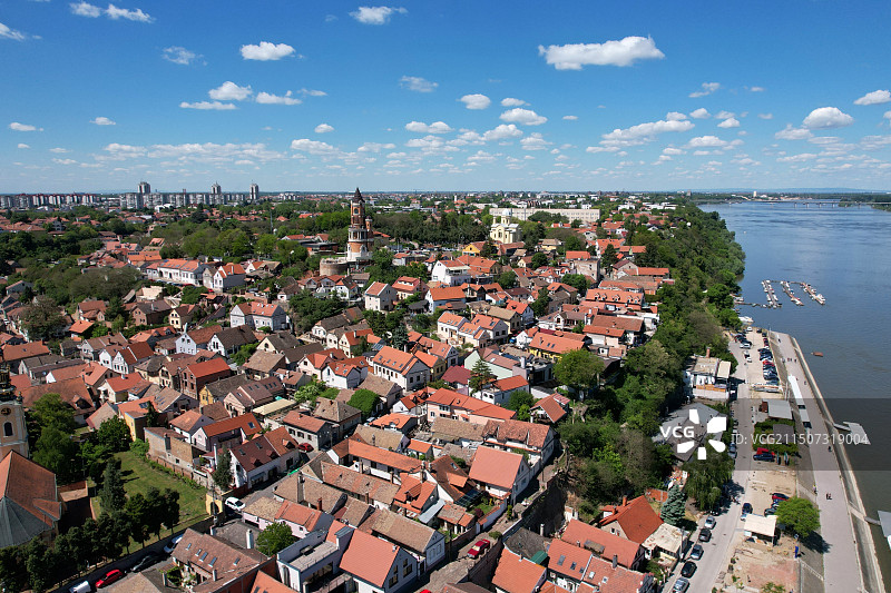 多瑙河畔泽蒙小镇 塞尔维亚图片素材