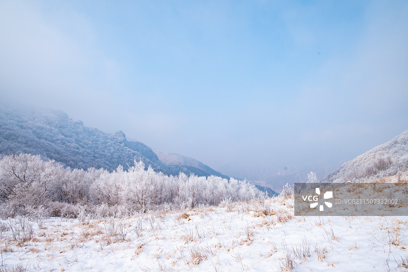 白草畔雾凇图片素材