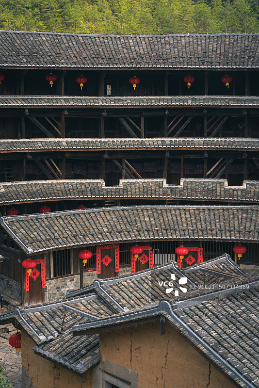 福建漳州初溪土楼全景图片素材