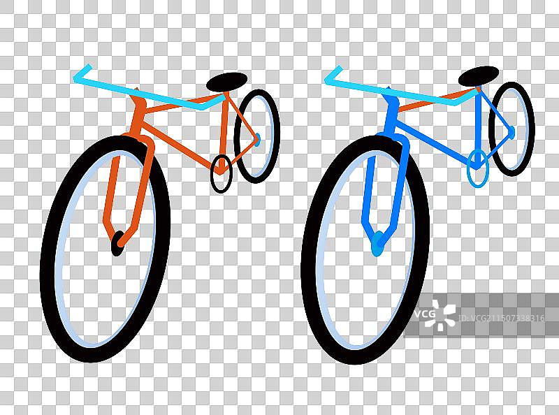 自行车矢量插画免扣元素图片素材