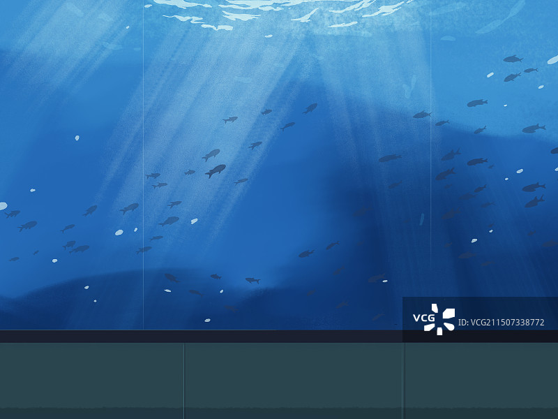 水族馆蓝色背景图图片素材