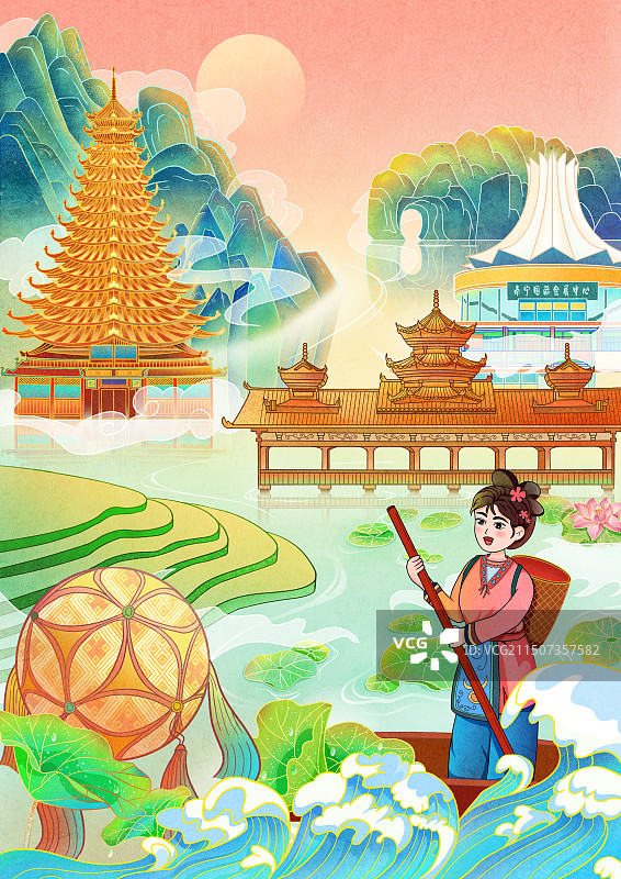 潮起三月三——刘三姐走遍广西图片素材