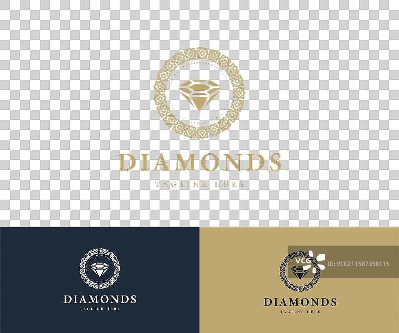 钻石Logo设计和优雅的钻石Logo图片素材