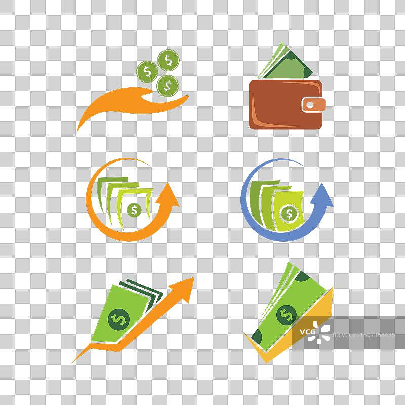 货币手势与金钱图标图片素材