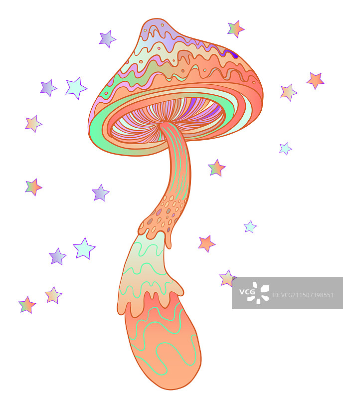 迷幻蘑菇使人产生幻觉图片素材