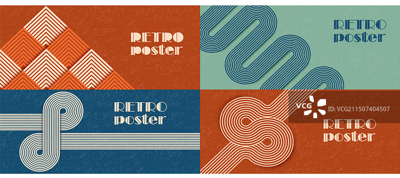 复古风海报封面卡片合集图片素材