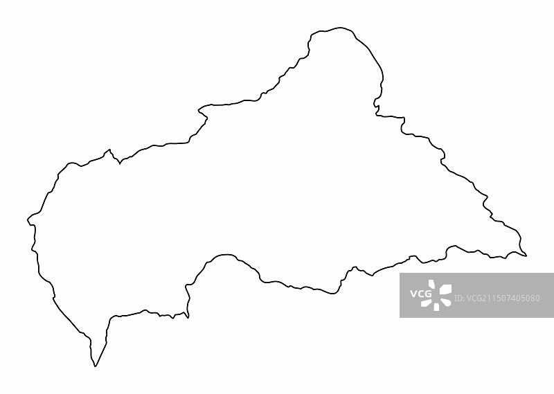中非共和国轮廓地图图片素材