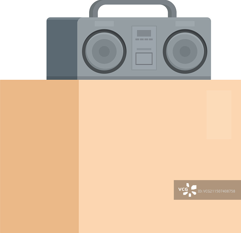 老式便携式立体声卡带播放器图片素材