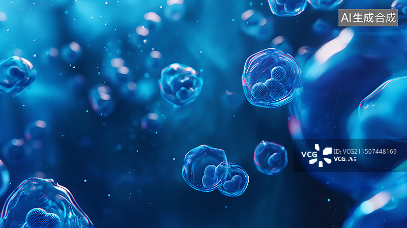 【AI数字艺术】医疗科技 细胞分裂图片素材