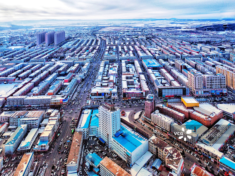 敖东城鸟瞰图片素材