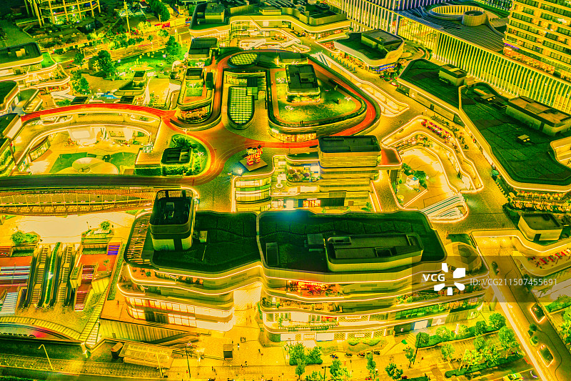 浦东前滩太古里夜景图片素材