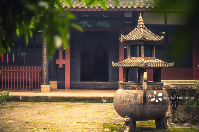 罗江白马关庞统祠图片素材