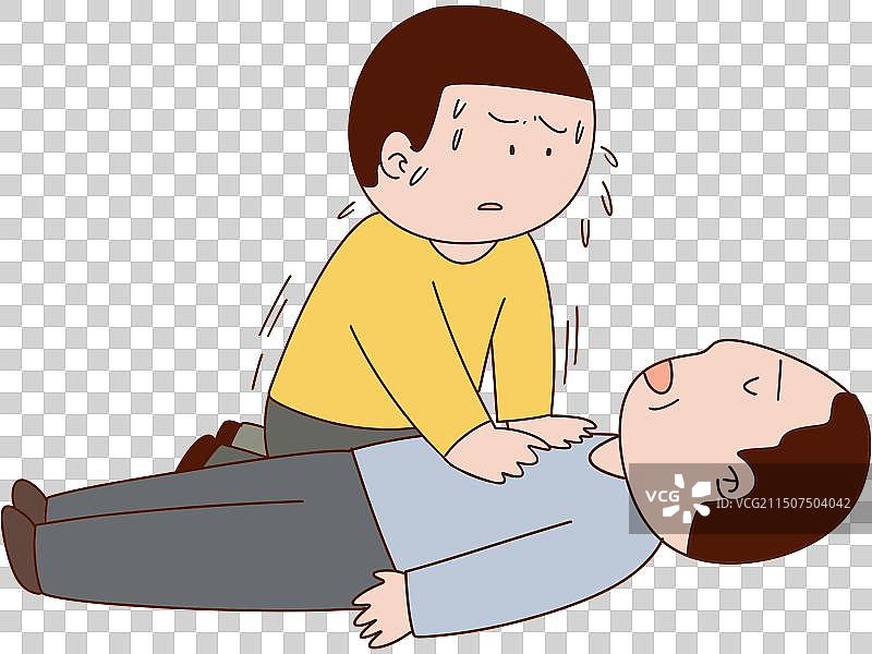 人工呼吸救人一命图片素材