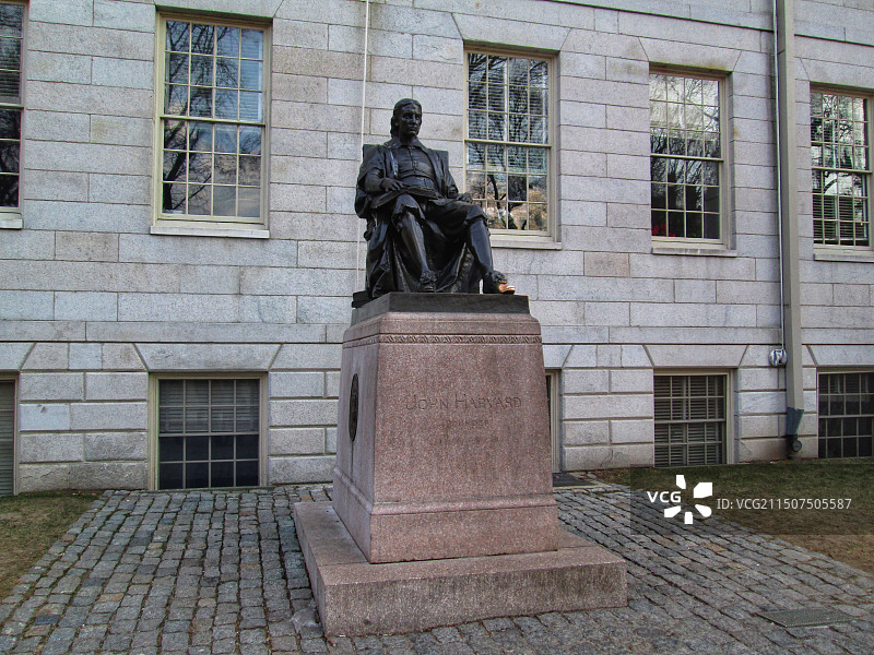 哈佛大学约翰哈佛像图片素材