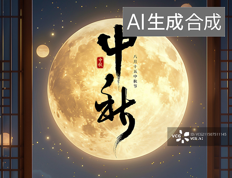 【AI数字艺术】中秋节创意海报图片素材