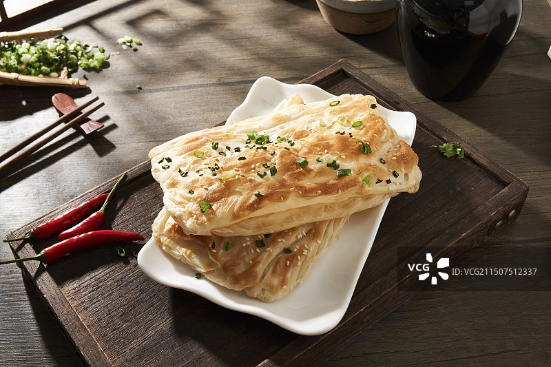 淮南牛肉汤葱花饼图片素材