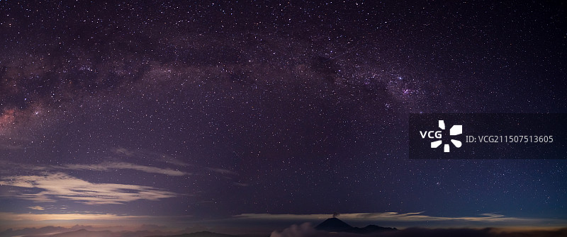 印尼布罗莫火山星空银河图片素材