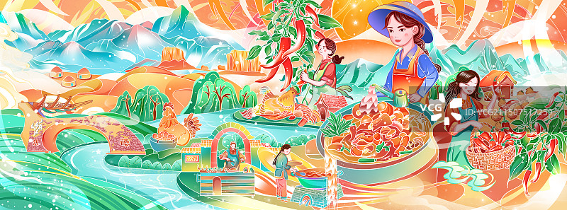 新疆沙湾大盘鸡图片素材