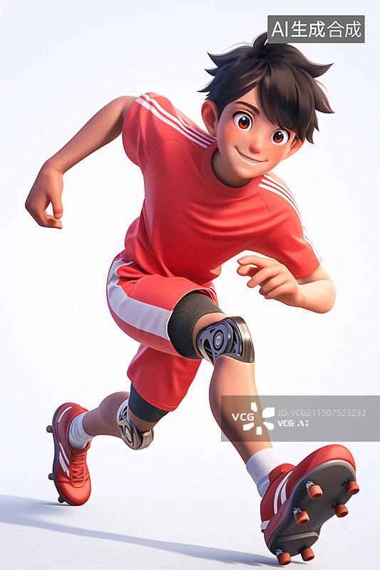 【AI数字艺术】戴着假肢奔跑的运动员图片素材