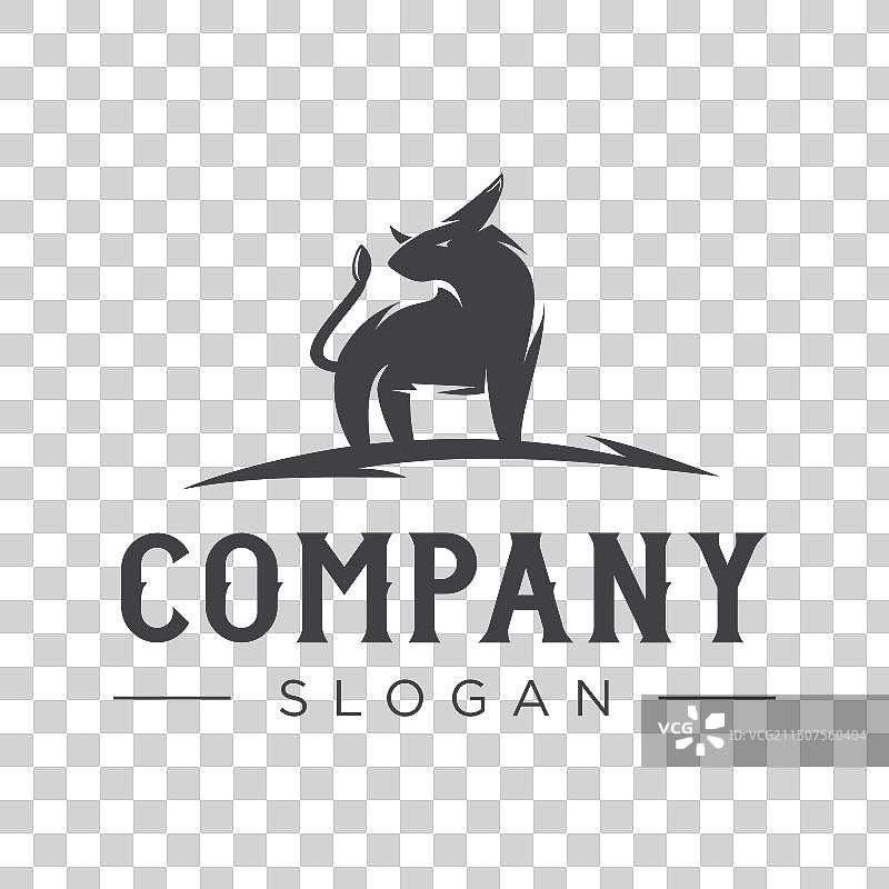 金融商业品牌强力蛮牛标志图片素材