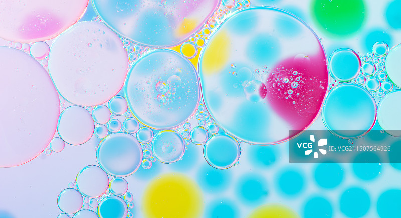 彩色气泡油滴色彩背景图片素材