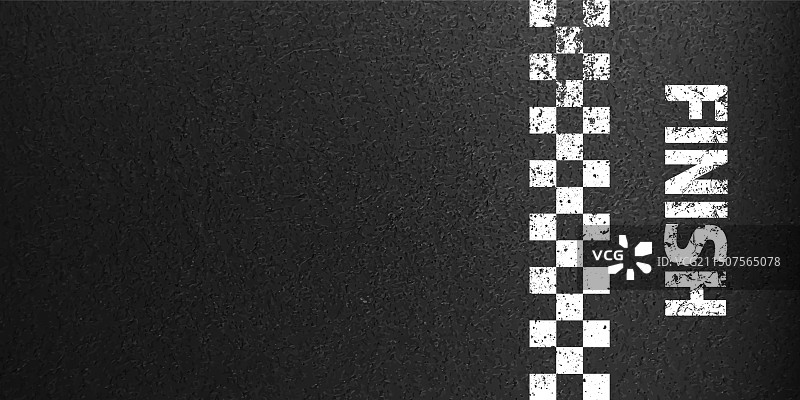 带有白色终点线标记的沥青路图片素材