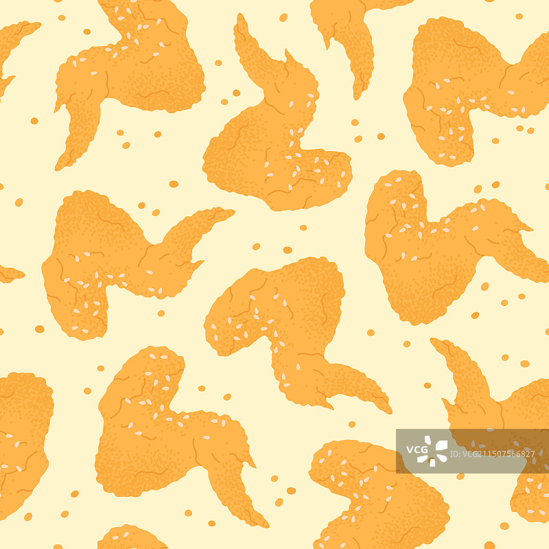 炸鸡翅无缝图案图片素材