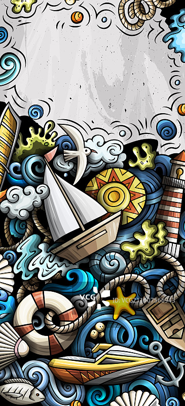 卡通可爱海洋风竖版banner图片素材