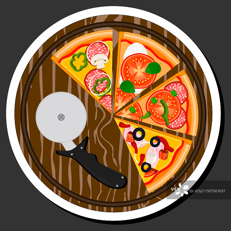 美味披萨店菜单披萨图片素材