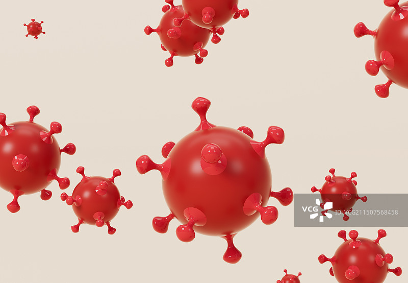 卡通生物病毒3D插画图片素材