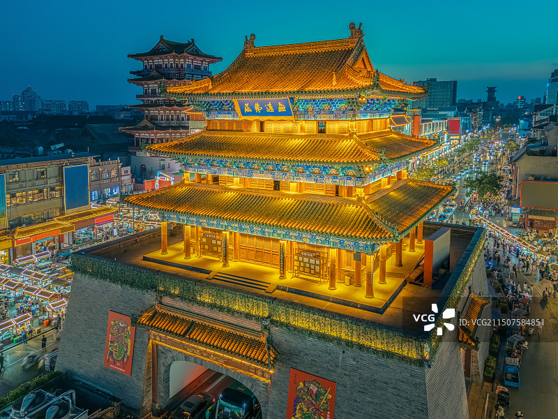 河南开封鼓楼图片素材