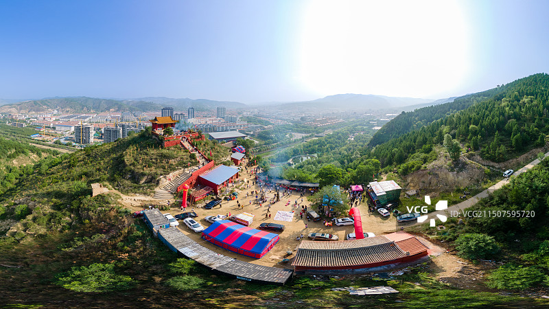 山西省岢岚县六月六庙会图片素材