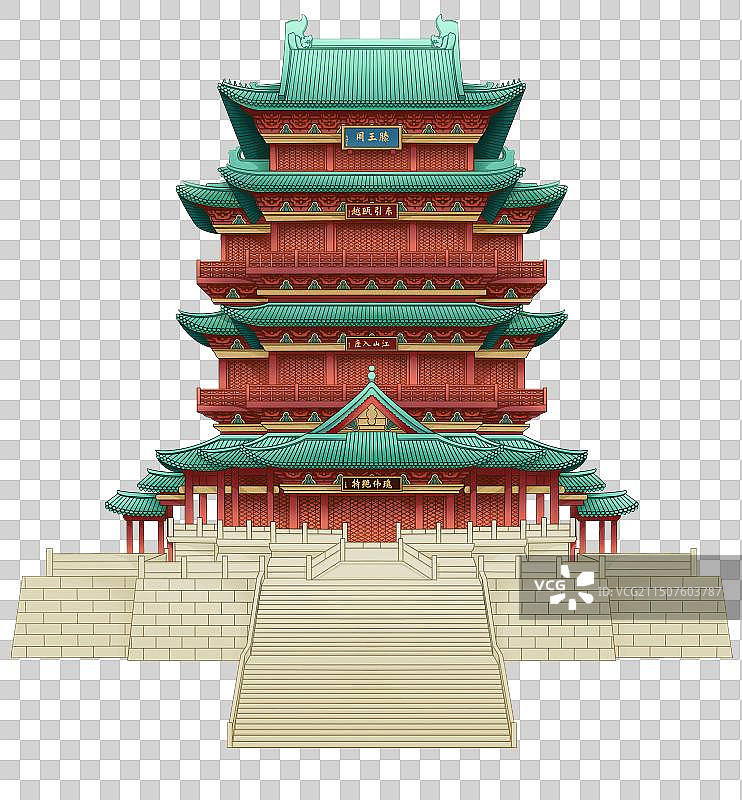 中式古建筑滕王阁图片素材