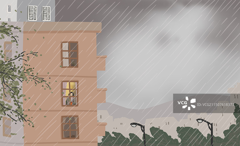 下雨了图片素材