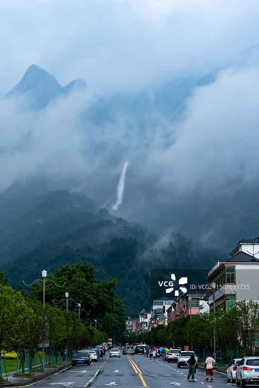 庐山瀑布图片素材