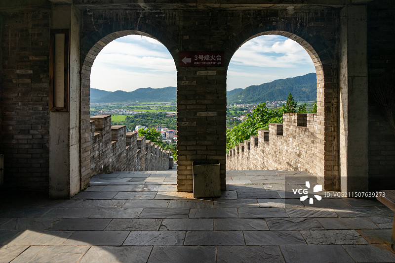 南昌怪石岭景区的仿造长城图片素材