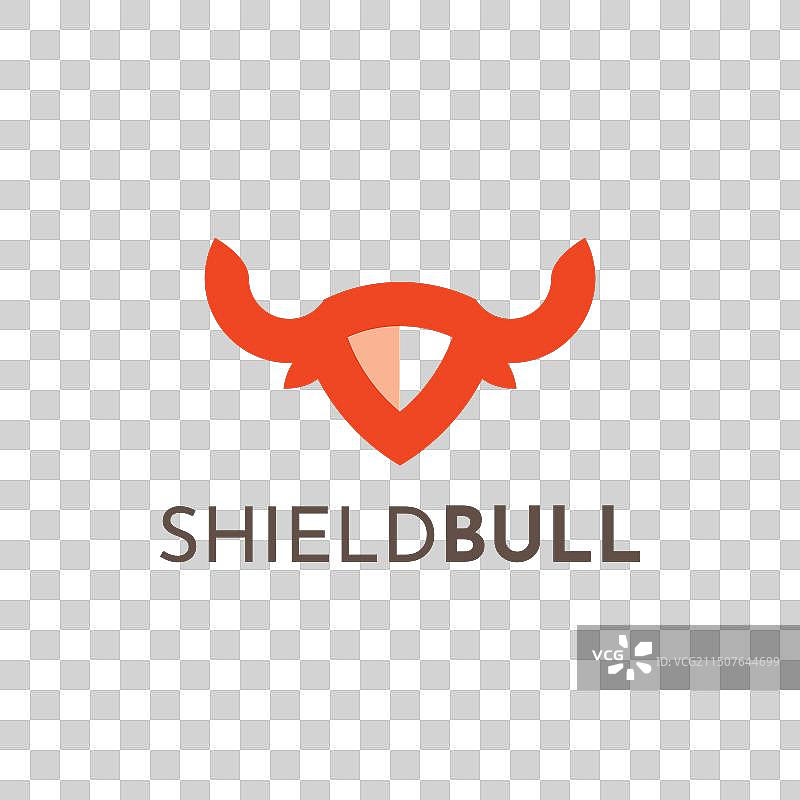 盾牌公牛Logo图像图片素材