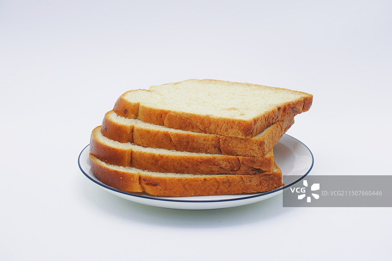 全麦核桃吐司面包切面，面包切面特写，杂粮面包，吐司图片素材