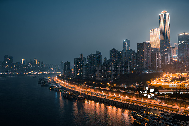 东水门长江大桥夜景图片素材