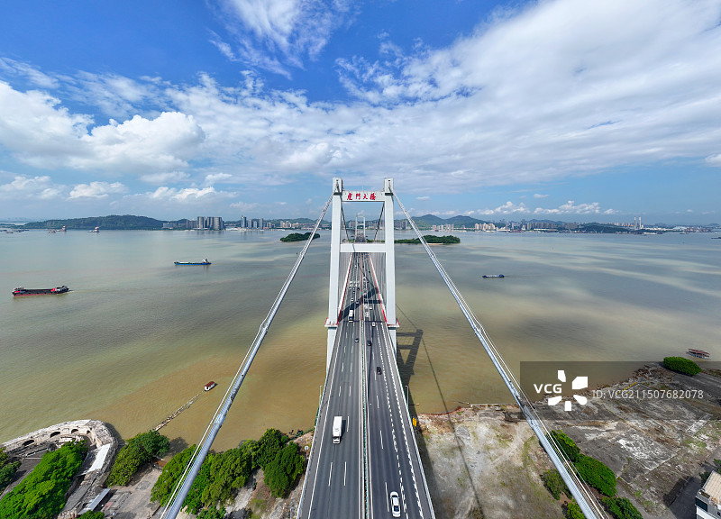广东省东莞市虎门镇虎门大桥虎门海战博物馆航拍图片素材