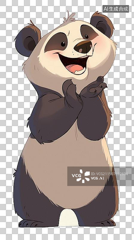 【AI数字艺术】动物 插画 手绘 熊猫图片素材