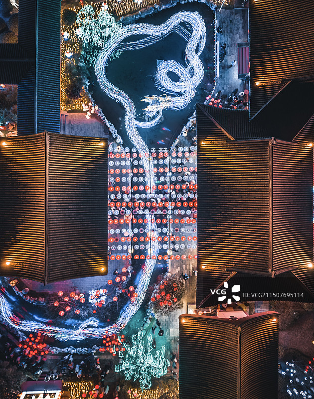 开封清明上河园灯会图片素材