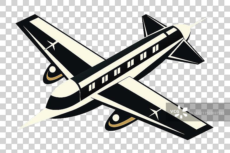 令人惊叹的飞机轮廓天空阴影图片素材