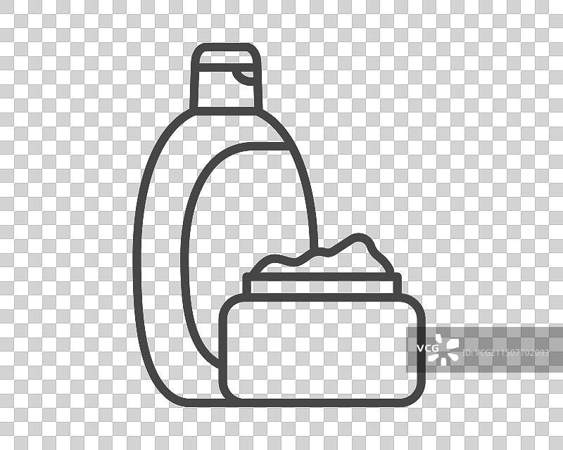 美容化妆品和护理图标瓶罐套装图片素材