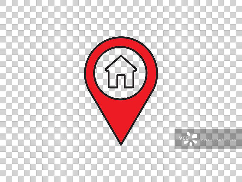 扁平风格的位置标记图片素材